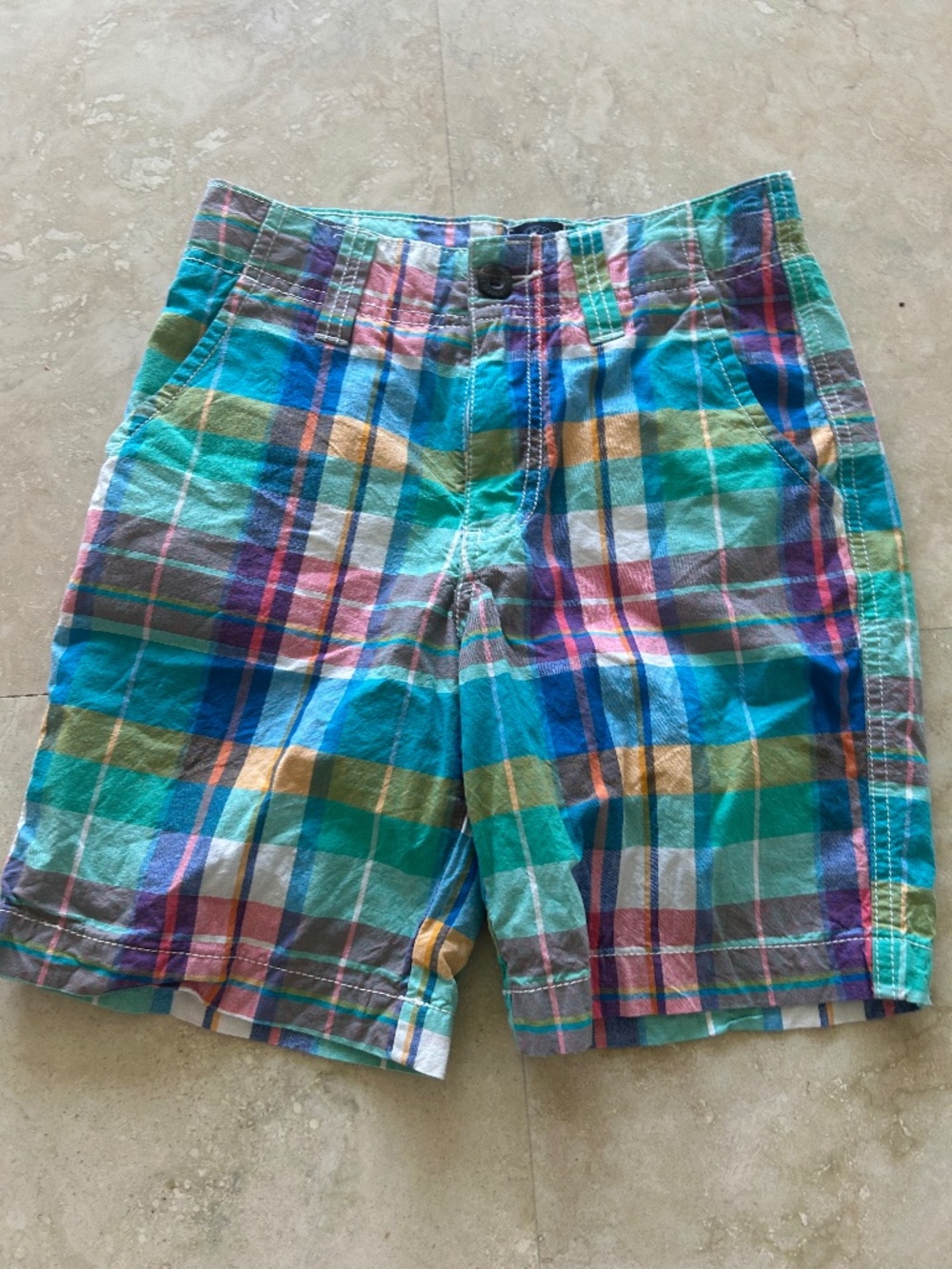 Boys preppy madras Shorts size 8